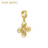 POH KONG 916/22K Yellow Gold Happy Love Ruyi Charm Pendant •?ö2015•?ä