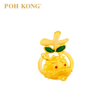 POH KONG 916/22K Yellow Gold Auspicious Good Fortune and Prosperity Dragon Pendant