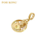 POH KONG 916/22K Gold Happy Love Elegant Swan Charm Pendant