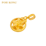 POH KONG 916/22K Gold Happy Love Lily Pendant