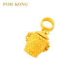 Poh Kong 916/22K Gold Auspicious Pot Of Gold Charm
