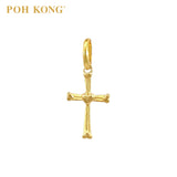 POH KONG 916/22K Yellow Gold Classic Hollow Cross Pendant