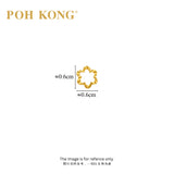 POH KONG 916/22K Yellow Gold Antique Blossom Gold Earrings