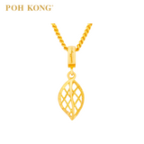 POH KONG 916/22K Yellow Gold Anggun Leaf Net Pendant