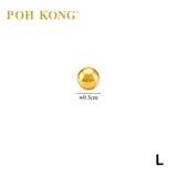 POH KONG 916/22K Yellow Gold Classic Round Shape Earrings
