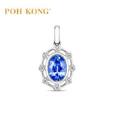 POH KONG 750/18K White Gold Celestial Blue Sapphire Diamond Pendant