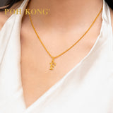 POH KONG 916/22K Yellow Gold Exquisite Alphabet Pendant F